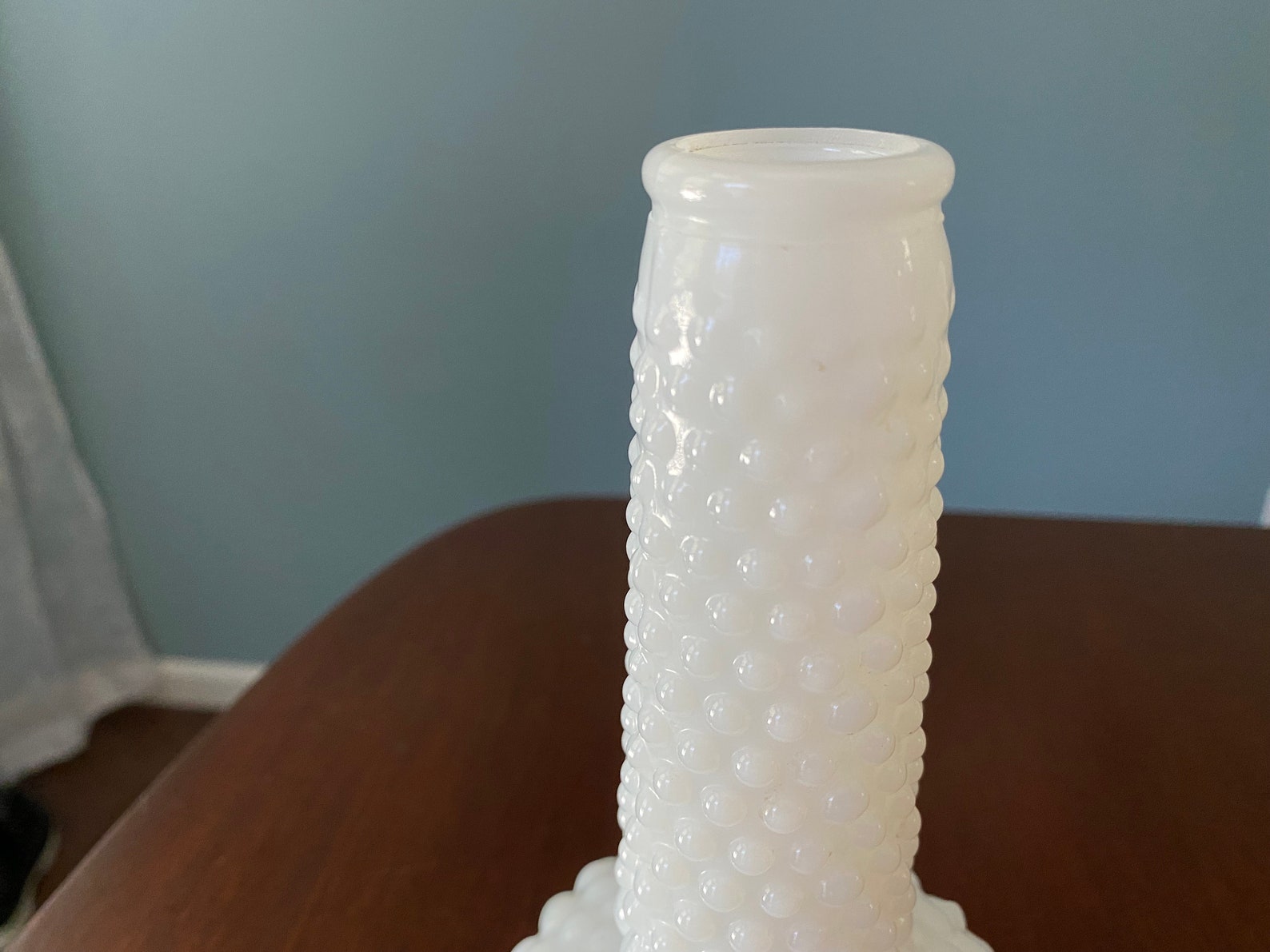 Vintage White Hobnail Vase White Milk Glass Vase Milk Glass Etsy