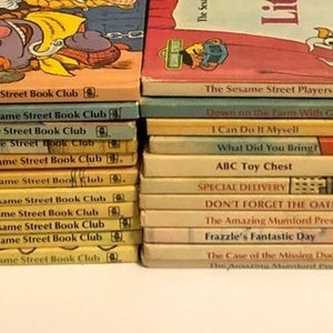 Set of 4 Sesame Street Book Club Books 1980's - Set of 4 Books  #3482