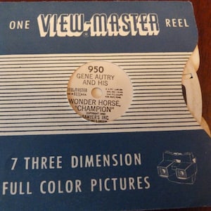 Vintage View Master Gene Autry and His Wonder Horse Champion, Sawyer&#39;s View Master Reel 950   #5635