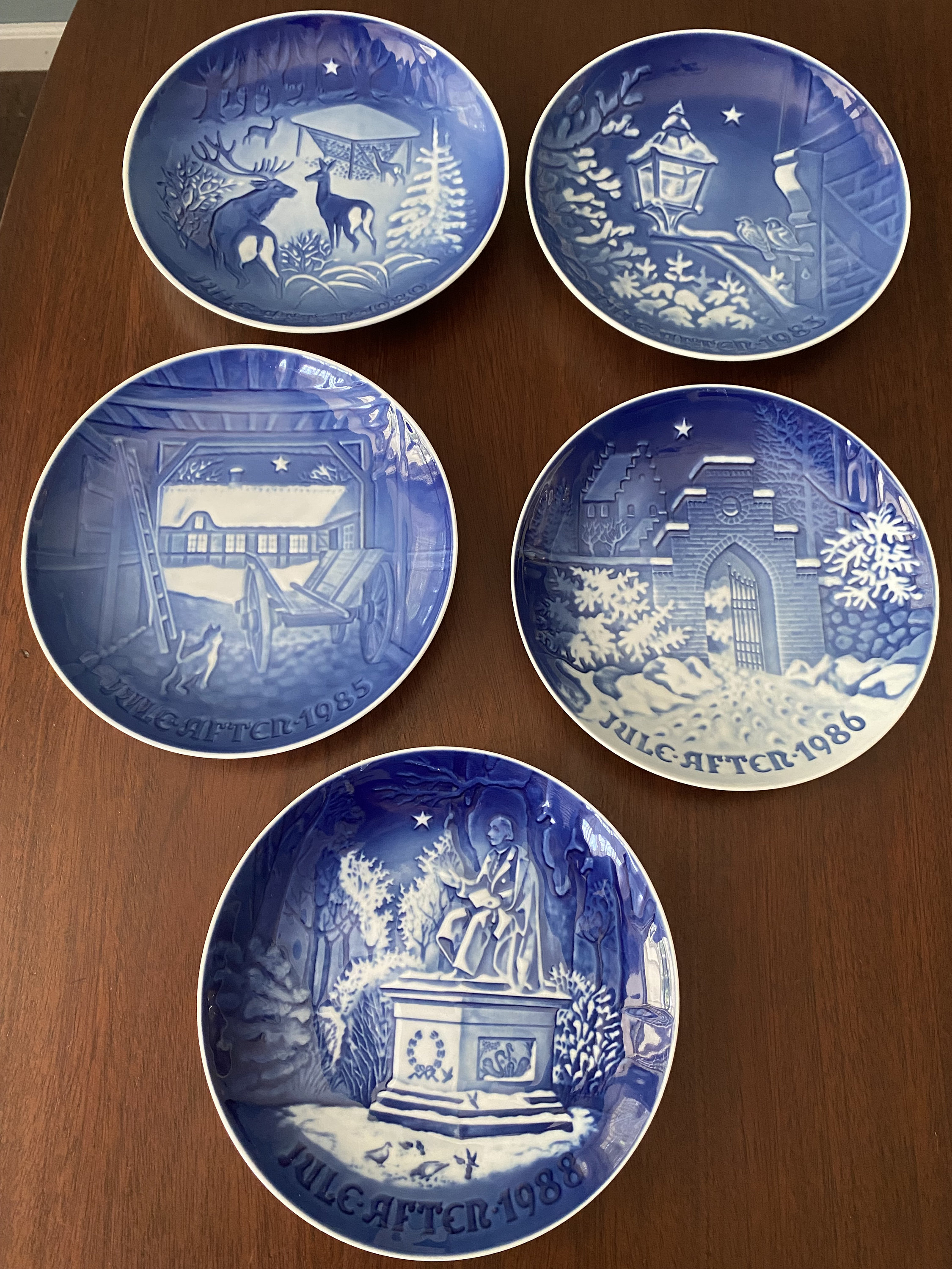 Bing & Grondahl Copenhagen Porcelain Christmas Plates, B and G