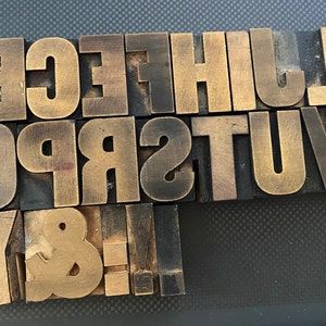 Vintage Letterpress Printers Blocks - Many to Choose From, Letterpress Letters, Letterpress Punctuation, Letterpress Blocks    #7209