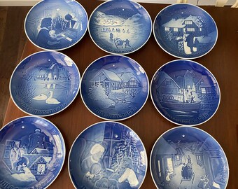 Bing & Grondahl Copenhagen Porcelain Christmas Plates, B and G