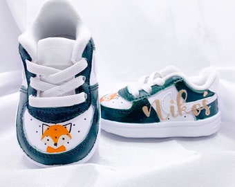 Nik Air Force 1 Fox personnalisé (tout-petit)