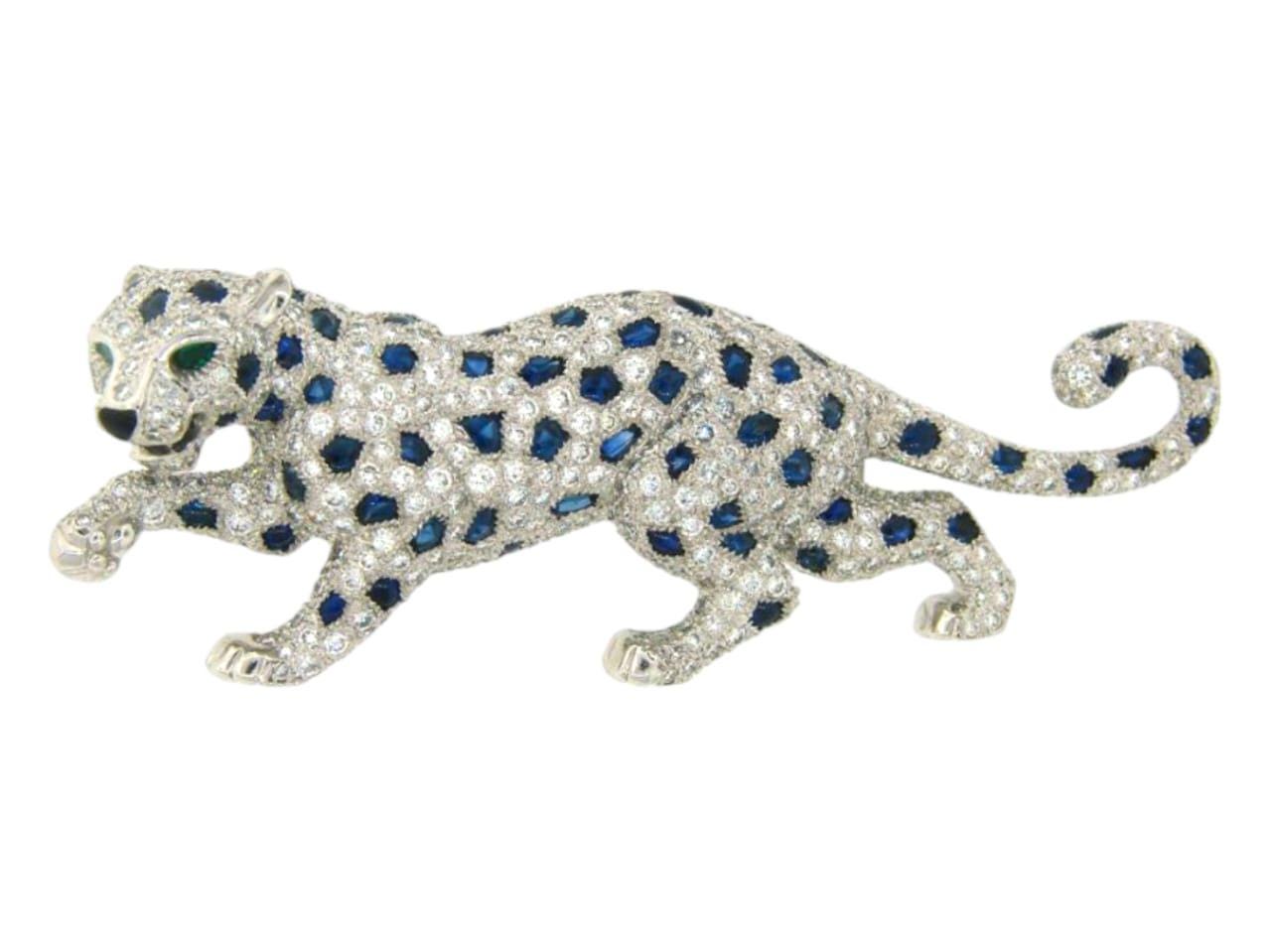 Broche Panthère Strass Dorée Lideva Paris - épingle XL Pour écharpe Ou Veste, Neuve