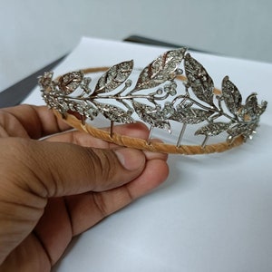 Rose Cut Diamond Crowns/ Tiaras 11.20ct Natural Diamond Tiara Sterling Silver 92.5% Handmade items Tiaras