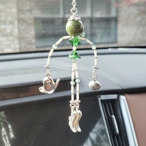 Stetson - Go Hatters! Beaded personality charm doll for your rearview mirror or purse clip