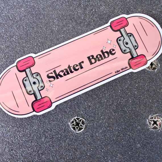 Skater Girl Skateboard Sticker Etsy