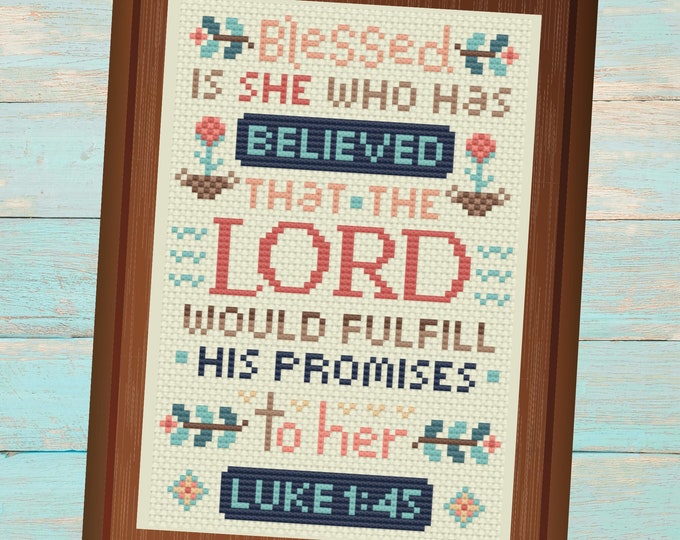 Counted Cross Stitch Pattern Spring Doxology Scriptural - Etsy