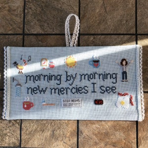Christian Cross Stitch Pattern, Morning Mercies, Instant Download PDF Inspired by the hymn Great is Thy Faithfulness image 8