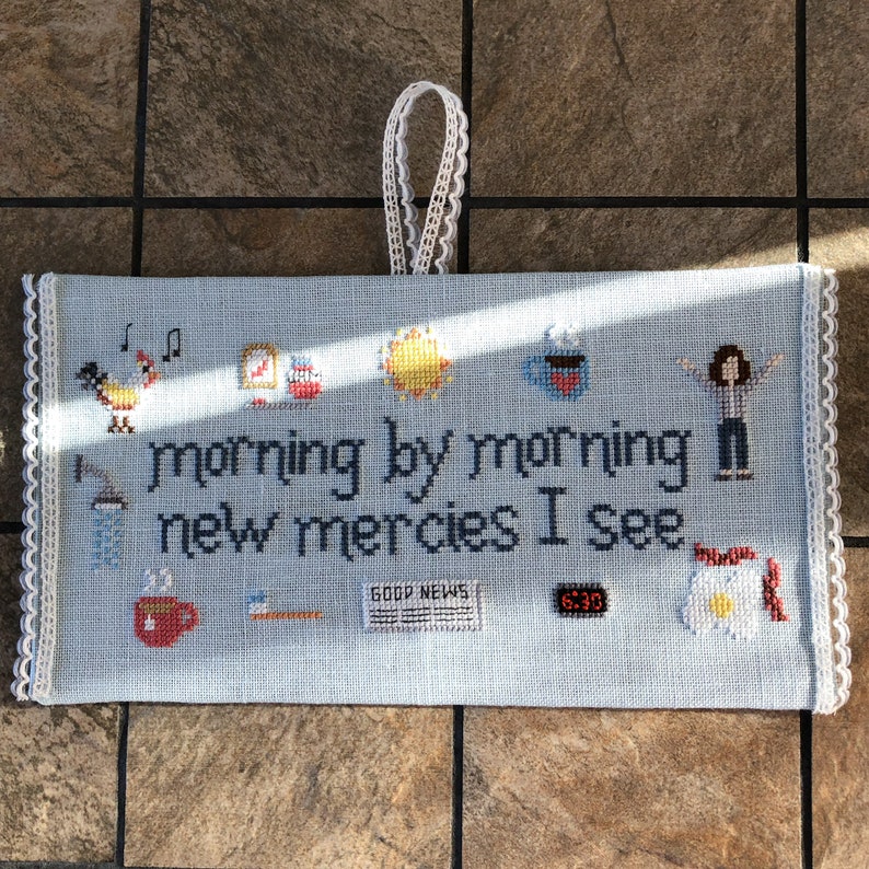 Christian Cross Stitch Pattern, Morning Mercies, Instant Download PDF Inspired by the hymn Great is Thy Faithfulness image 8