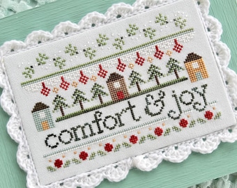 Christmas Cross Stitch Pattern - Comfort and Joy - Instant Download PDF Chart