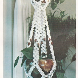 1977 Vintage Macramé planthanger digital pattern PDF