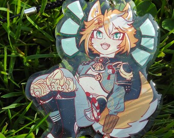 3” (7cm) Gorou Glitter Charm Genshin Impact