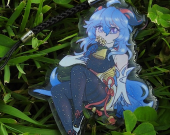 3” (7cm) Ganyu Glitter Charm Genshin Impact