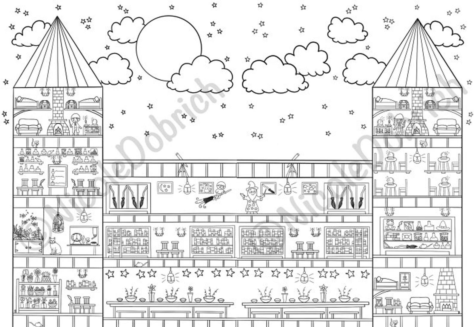 Enchanted Wonders Adult Coloring Book With 40 Coloring Pages - Etsy