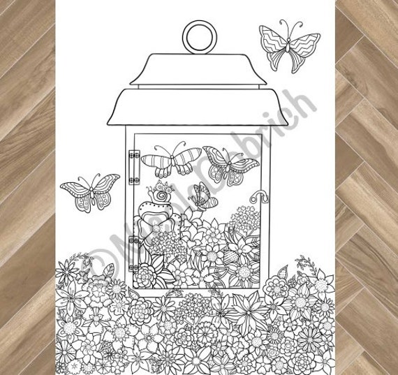 Cottagecore Coloring Pages, Mini Coloring Books, Print on Demand