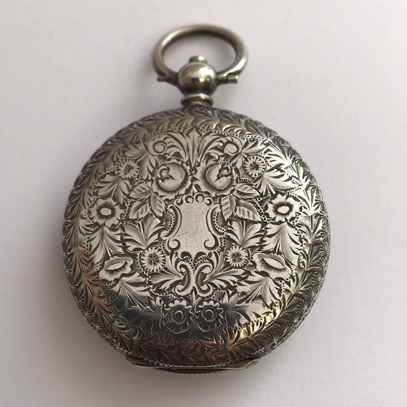 ANTIQUE Ladies Pretty Dial Solid Silver Victorian Fob Pocket - Etsy
