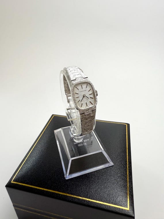 LONGINES Ladies Solid Silver Bark Effect Cocktail… - image 6
