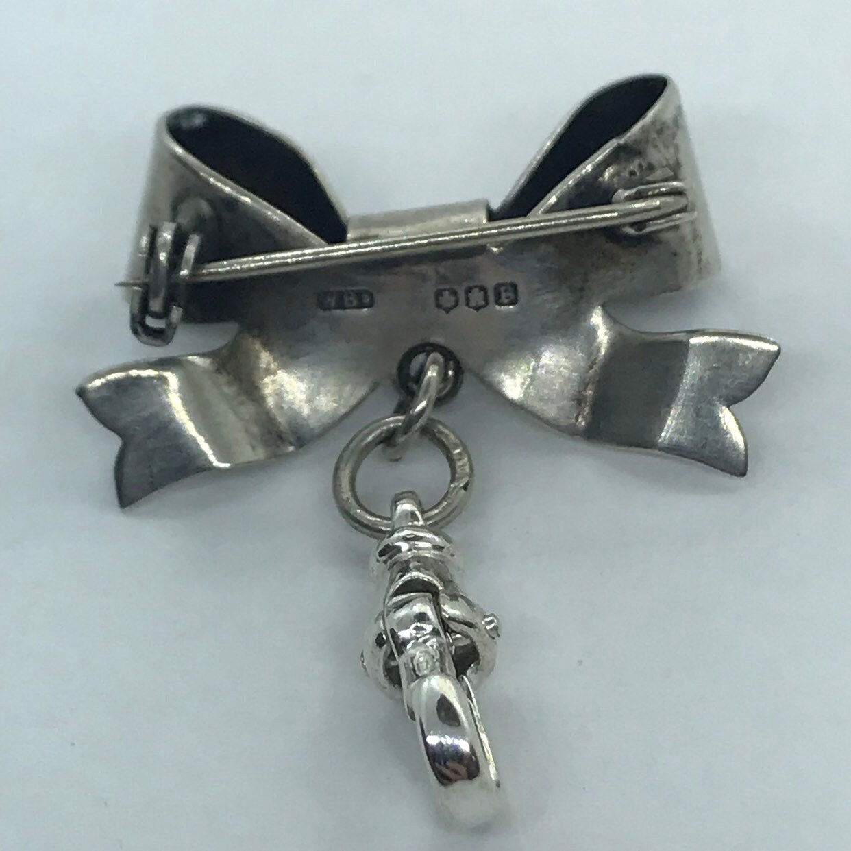 Solid Silver Watch Bow Brooch for Fob/Pocket Watch. Hallmarked Etsy