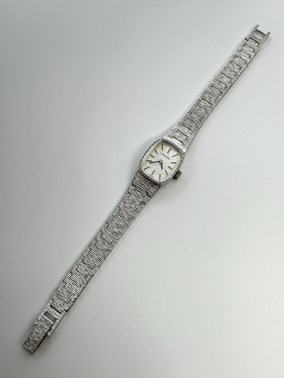 LONGINES Ladies Solid Silver Bark Effect Cocktail… - image 13