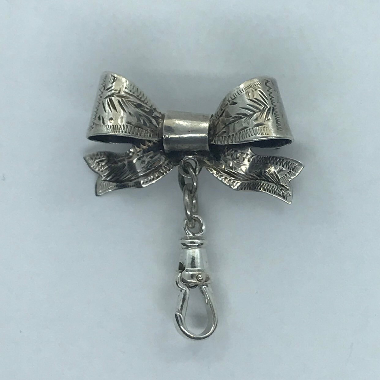 Solid Silver Watch Bow Brooch for Fob/Pocket Watch. Hallmarked Etsy