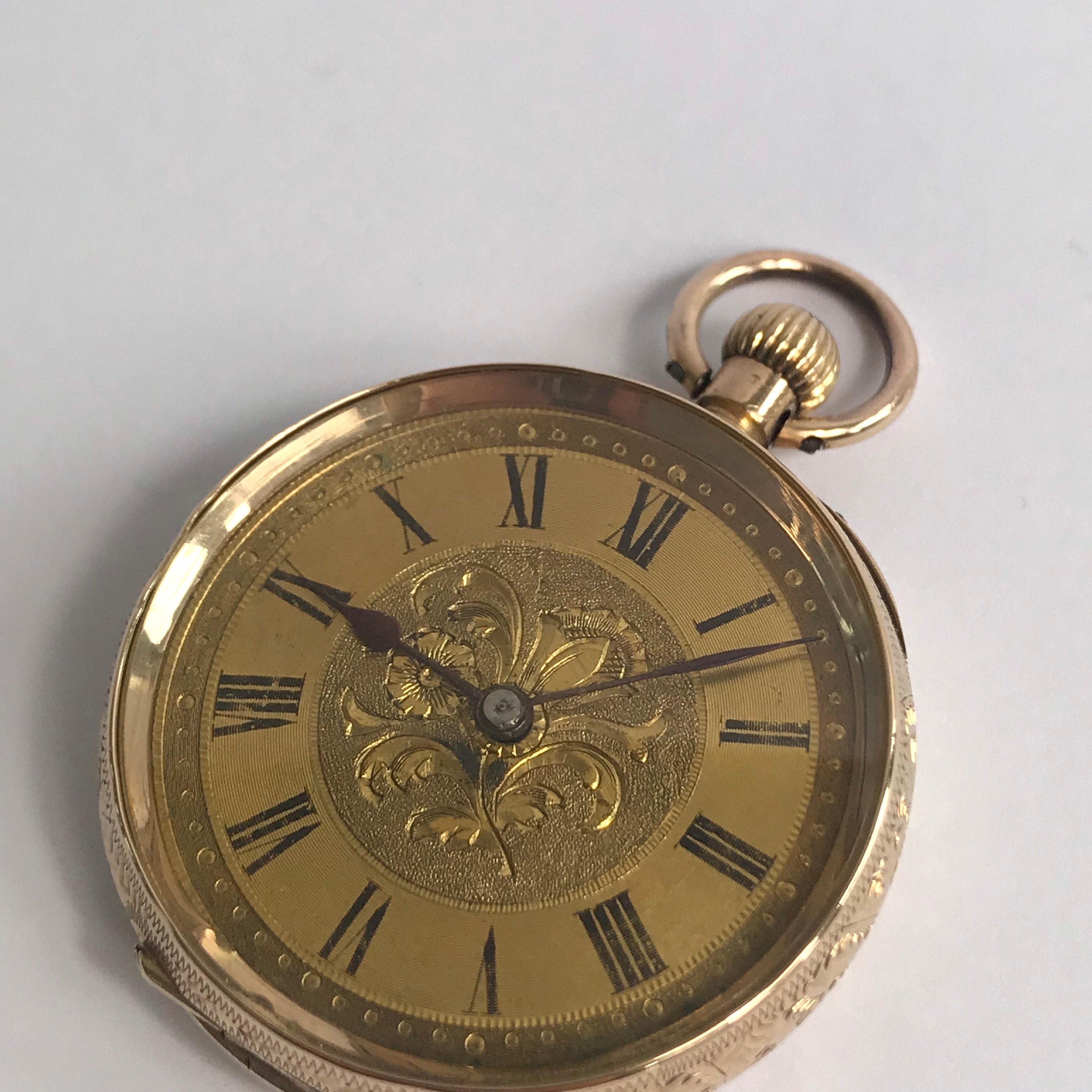 ANTIQUE Ladies 14k Gold Fob pocket Watch. C.1900. REF No. 349