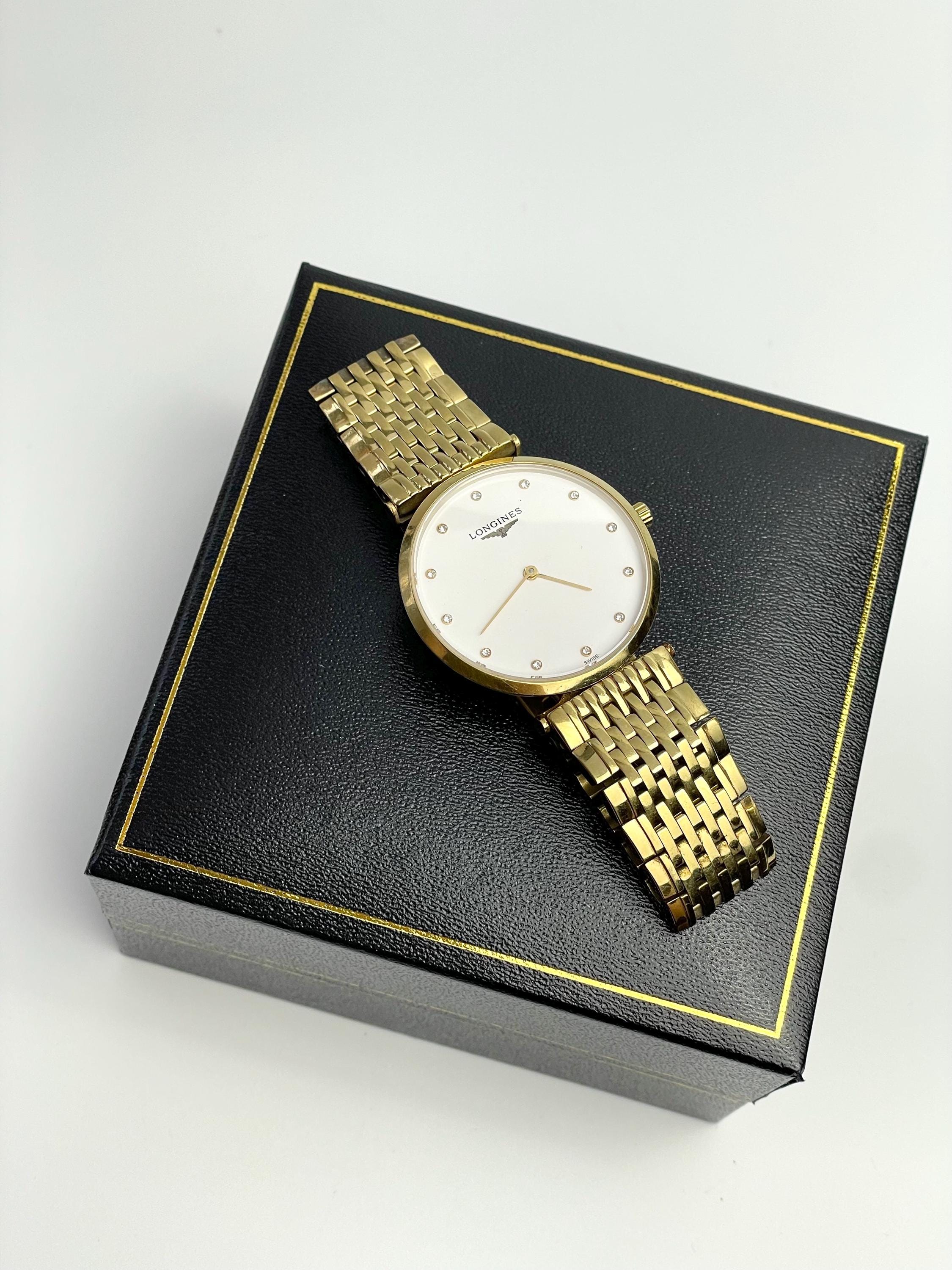 LONGINES La Grande Classique Diamond Dial Gents Gold Plated Quartz