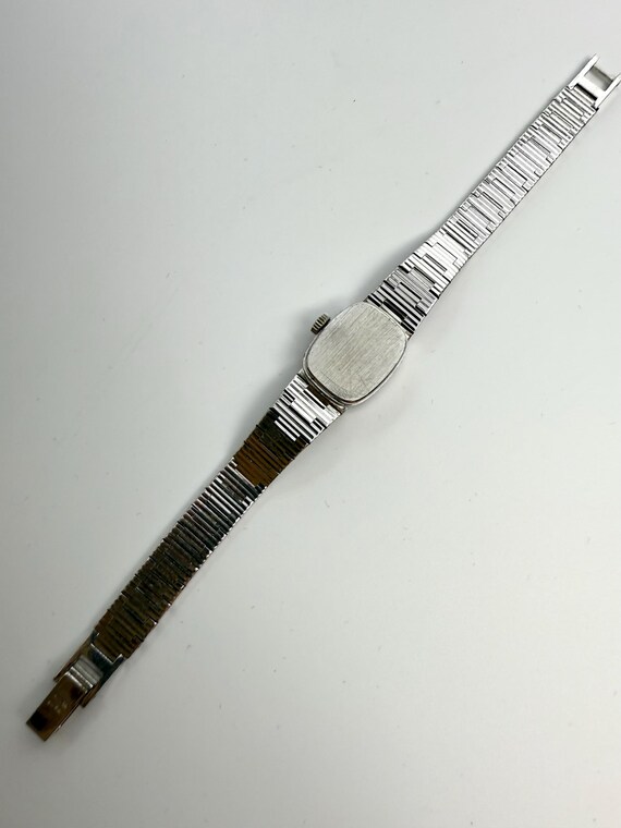 LONGINES Ladies Solid Silver Bark Effect Cocktail… - image 8