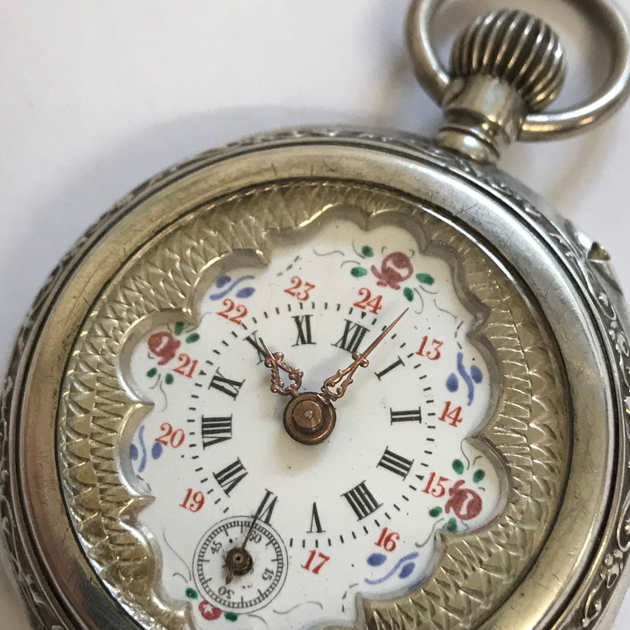 ANTIQUE Ladies Pretty Dial Solid Silver Victorian Large | Etsy