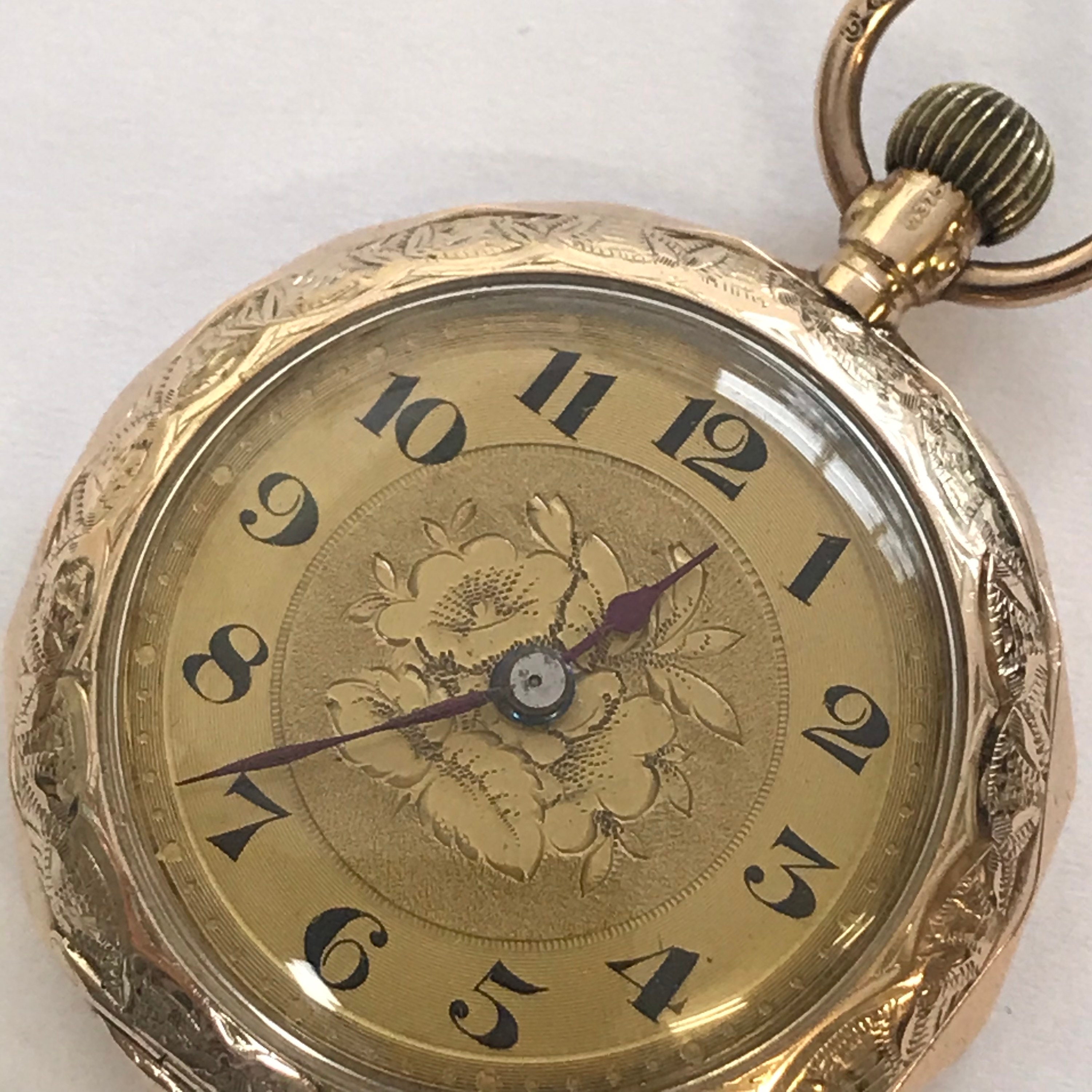 Ladies gold 2024 fob watch