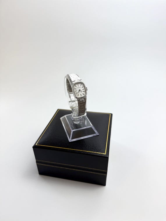 LONGINES Ladies Solid Silver Bark Effect Cocktail… - image 14