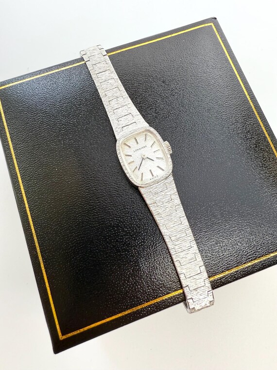 LONGINES Ladies Solid Silver Bark Effect Cocktail… - image 16
