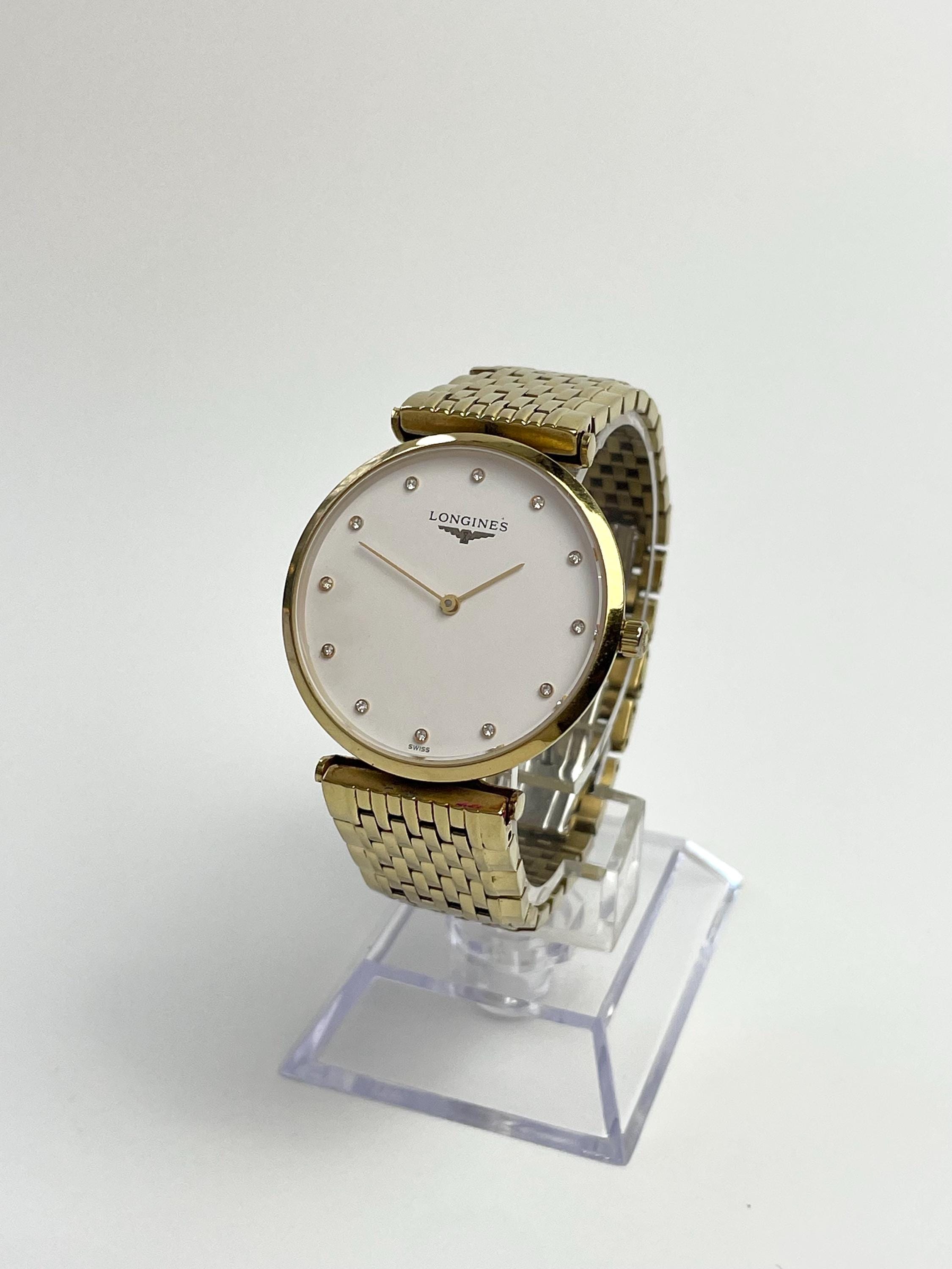 LONGINES La Grande Classique Diamond Dial Gents Gold Plated Quartz