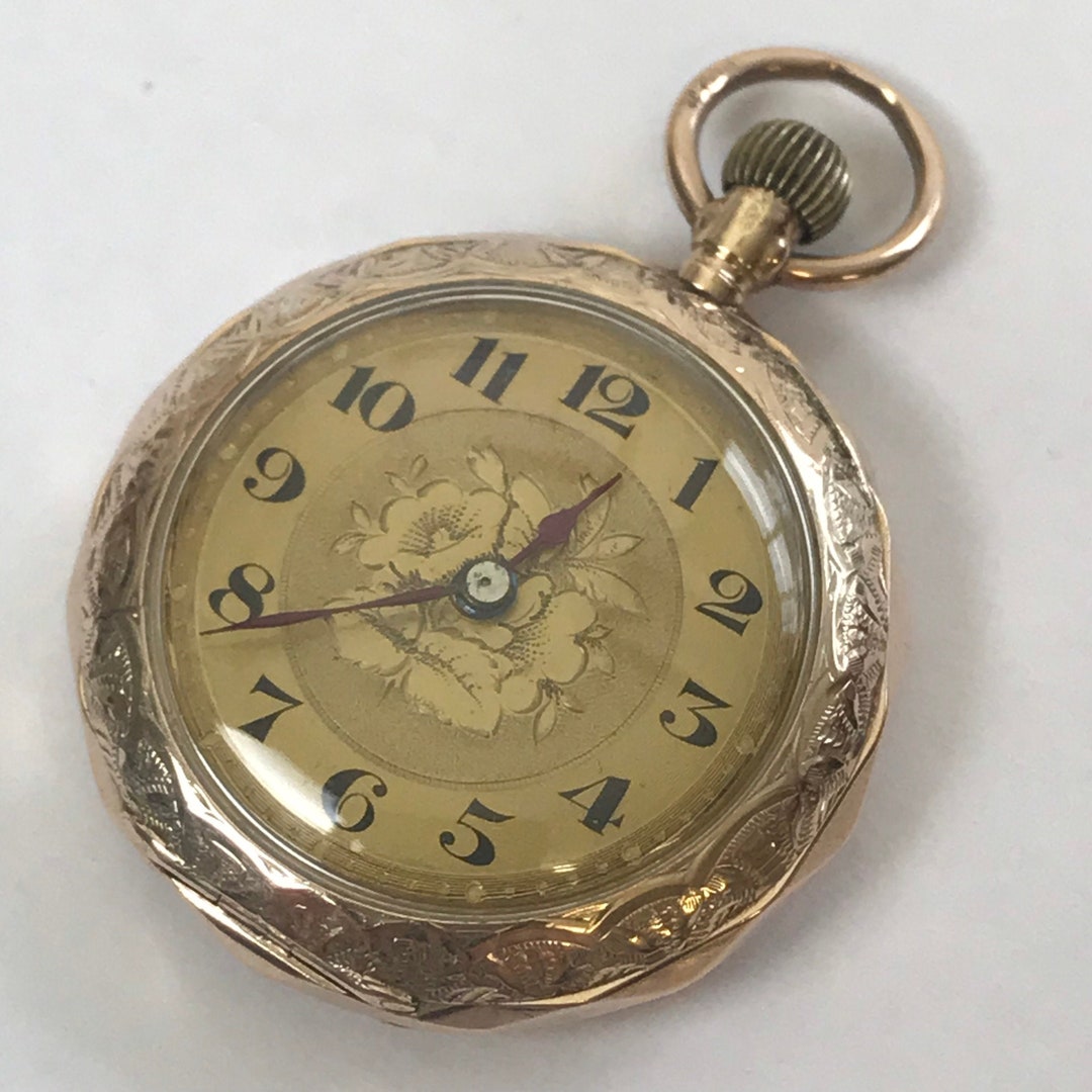 ANTIQUE Ladies 9ct Gold Fob pocket Watch. Hallmarked London 1913. REF No. 308 Etsy Canada