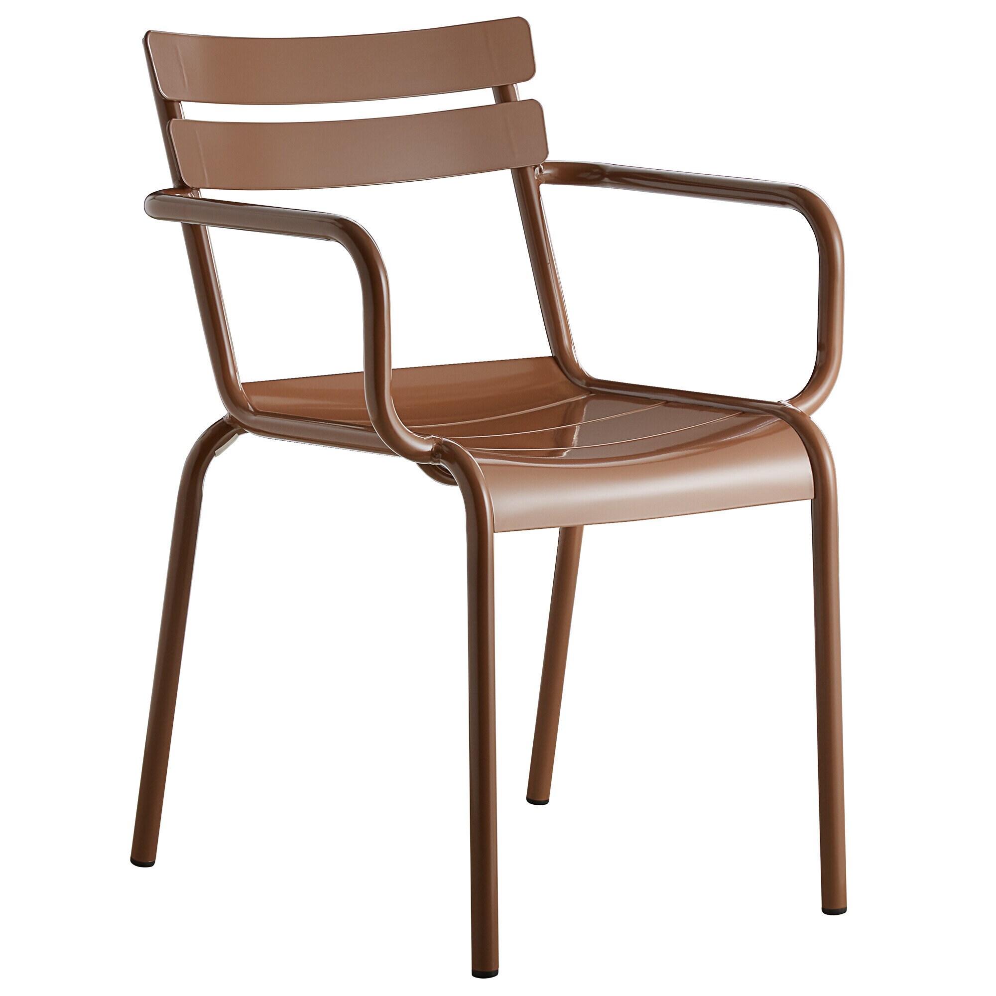 Silla de brazo de comedor de patio de aluminio recubierto de | Etsy