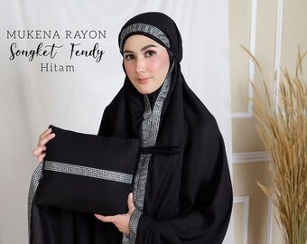 Muslim Prayer Dress Rayon Janger Motif Songket Fendy