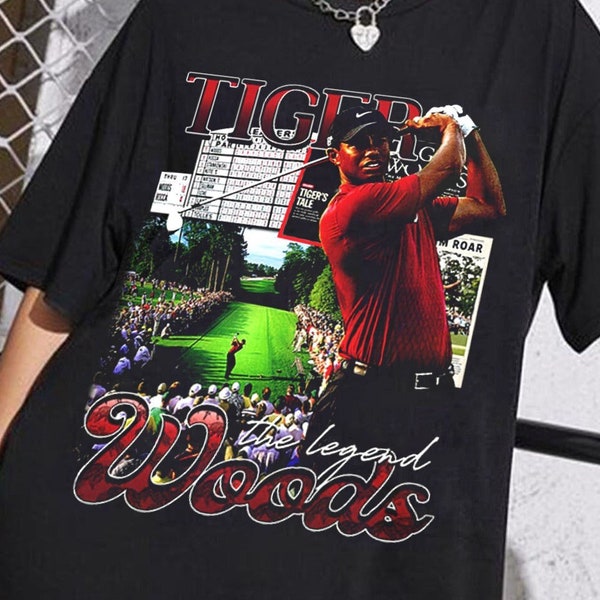 Tiger Woods Vintage Homage Bootleg Tee 90s Champion Fan Shirt Mujer y hombre Camiseta unisex Camiseta Swaetshirt