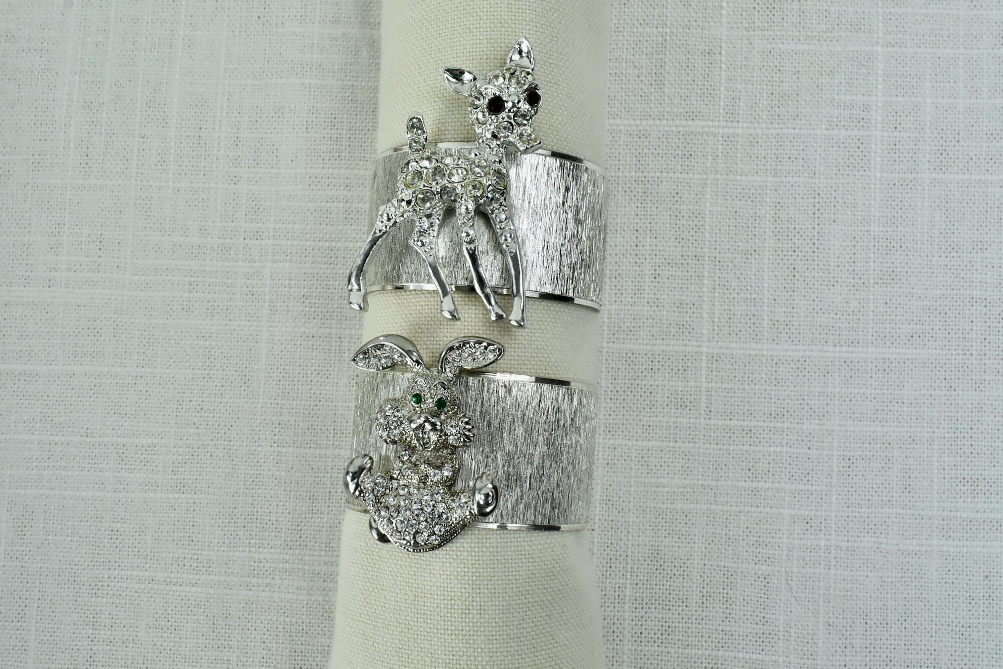 RHINESTONE ANIMALS. ......... VINTAGE Brooch Napkin Rings...... Set of 10 - Etsy