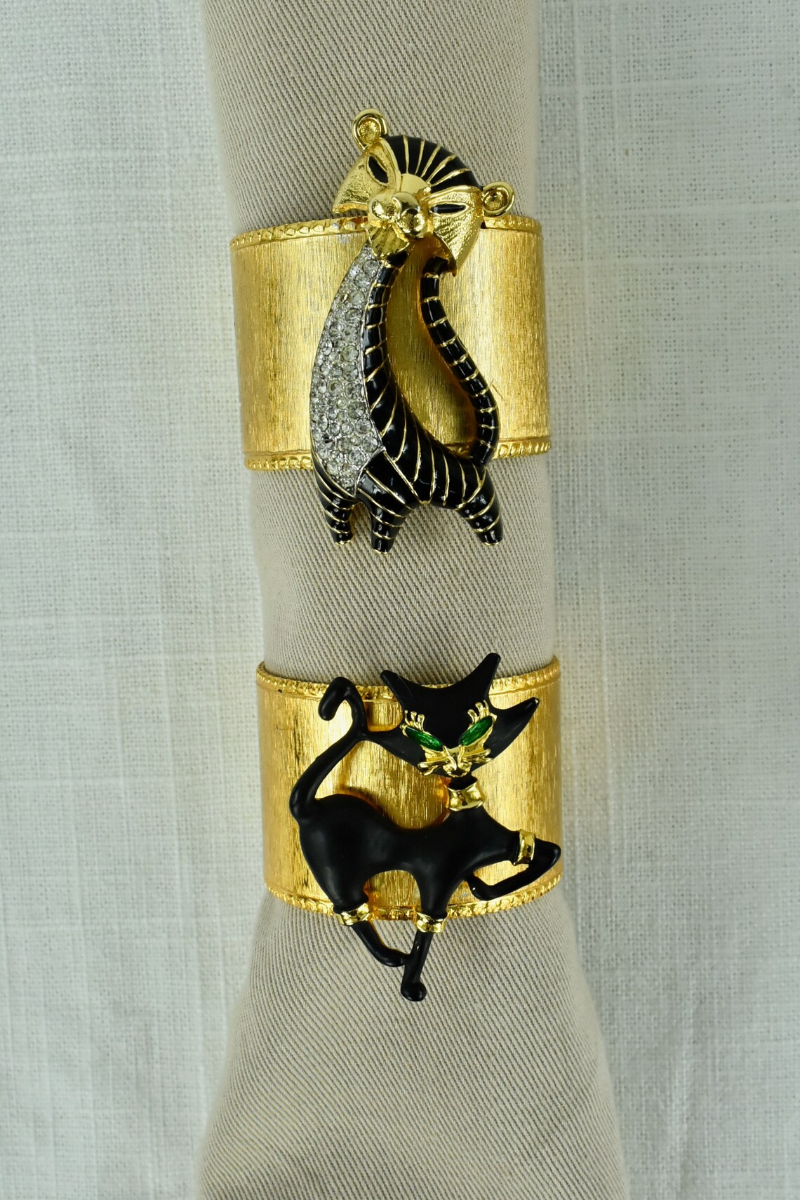 COOL BLACK CATS Collection.............vintage Brooch Napkin Etsy