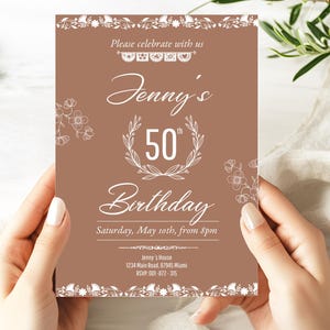 Modèle d&#39;invitation 50e anniversaire Cielito Lindo, toile, invitation mexicaine Talavera à thème fiesta, invitation Papel Picado, mexicain en terre cuite