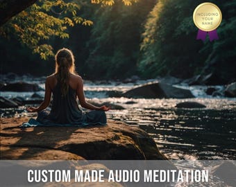 Personalized Audio Meditation Custom Mindfulness Gift | Relaxation & Stress Relief | Inner Peace Guided Meditation MP3 Download Affirmations