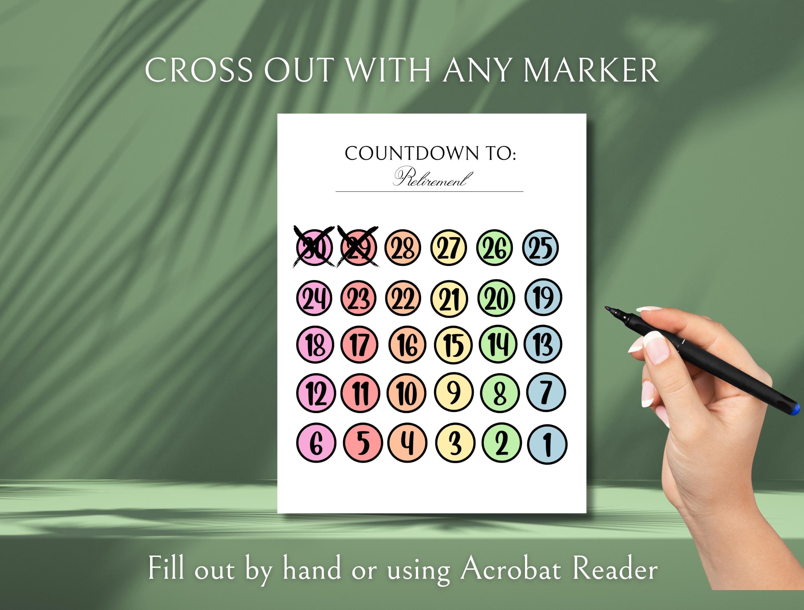 Printable Countdown for Any Occasion - Personalize Editable PDF ...