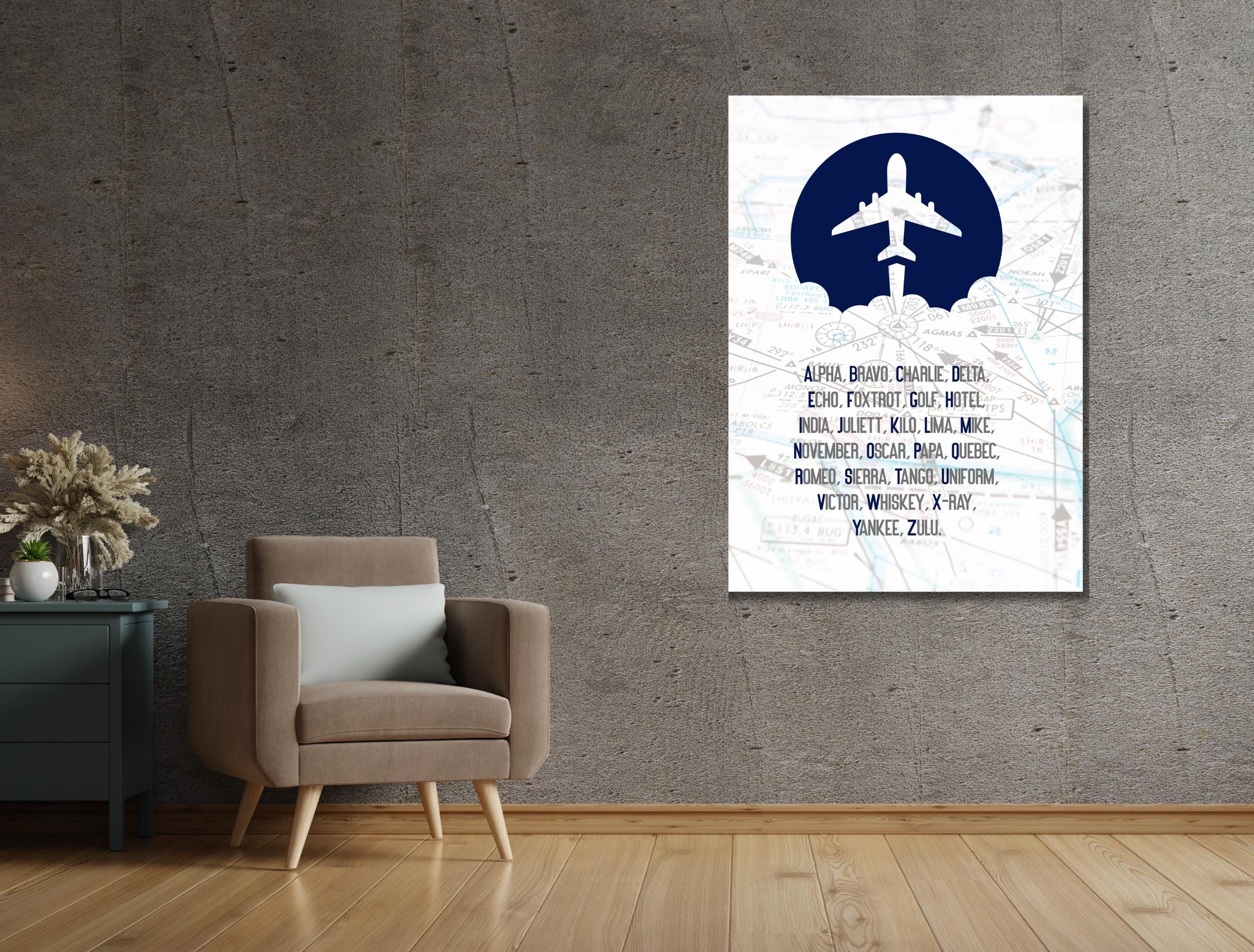 NATO Phonetic Alphabet Art Aviation Decor Pilot Gift Airplane Wall Nato phonetic alphabet art aviation decor pilot gift airplane wall