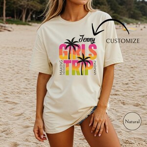 Girls Trip Shirt 2025, Custom Name Tee, Matching Girls Vacation Shirts, Bachelorette Trip Shirt, Making Memories Together, Travel Gift
