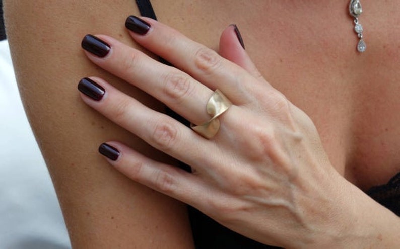 Women heavy gold wedding ring Unique Solid Gold Wedding Ring Wide wedding ring