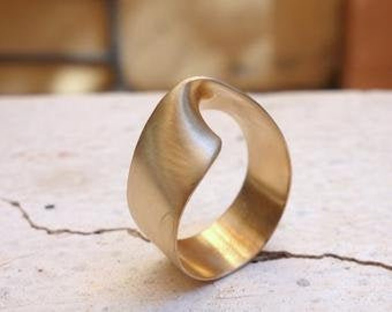 Women heavy gold wedding ring Unique Solid Gold Wedding Ring Wide wedding ring