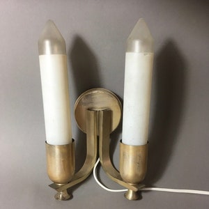 Wall lamp Art Deco 20s silver-plated with original lamps, lamp for the wall