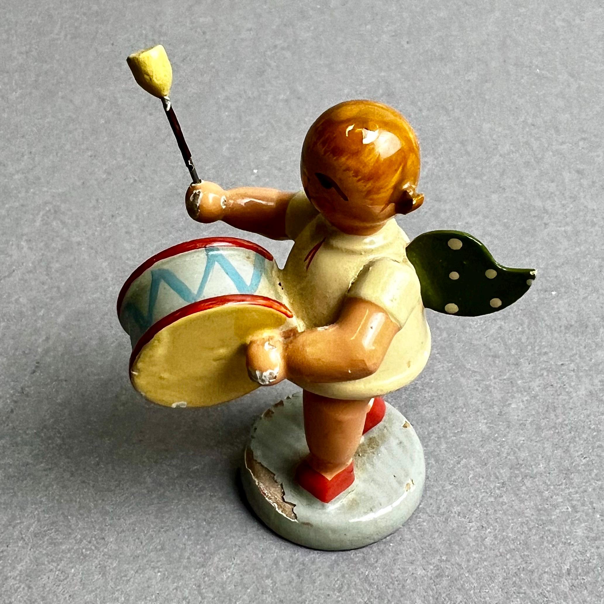 Wendt and Kühn Erzgebirge Angel With Drum Old Antique GDR and
