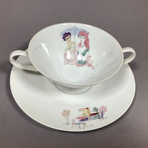 Cup Rosenthal Montparnasse Munich Lis Müller Porzellan 1950 years soup cup