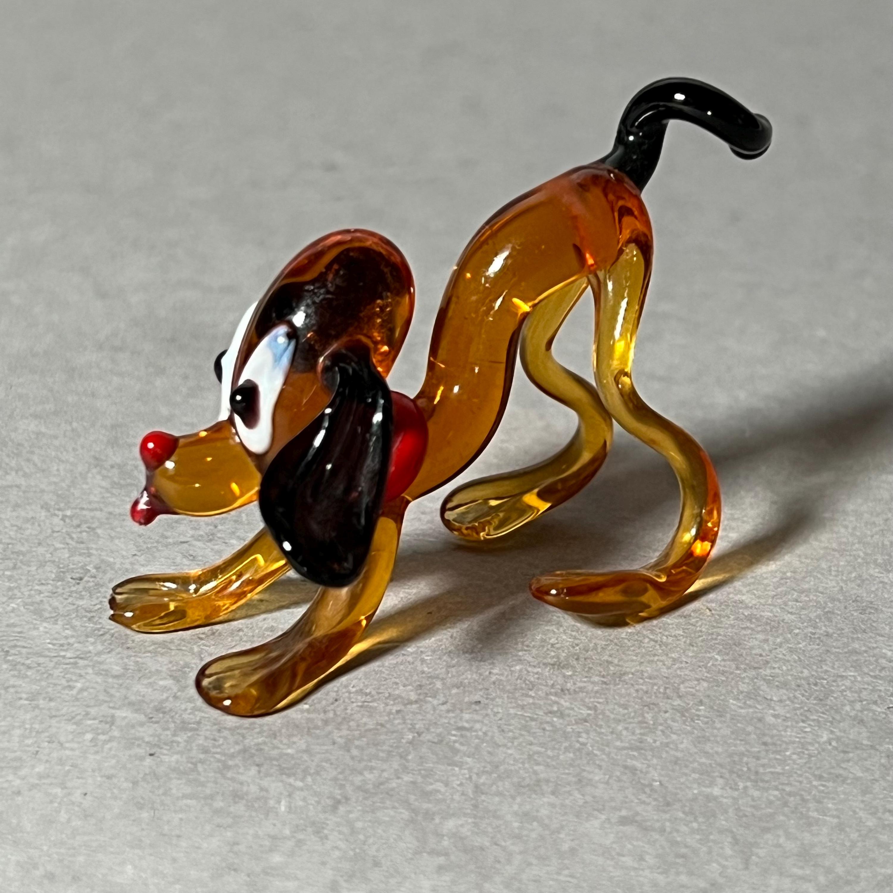 Art Glass Miniature Lamp Glass Comic Figure Pluto Bimini Lauscha
